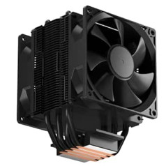 upHere CPU dzesētājs, melns ar 4 siltuma caurulēm, viens tornis ar dubultu PWM ventilatoru 92 mm CPU ventilators universālajai ligzdai Intel LGA 1700 1200 115X/AMD Ryzen AM4, A94K