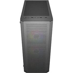 HellCrack HCS255 Black Midi PC Case, ATX, 6 x 120mm ARGB Fans Included, 1 x USB 3.0 and 2 x USB 2.0. Friendly Business, Office or Gaming Solution | Black, HCS255..