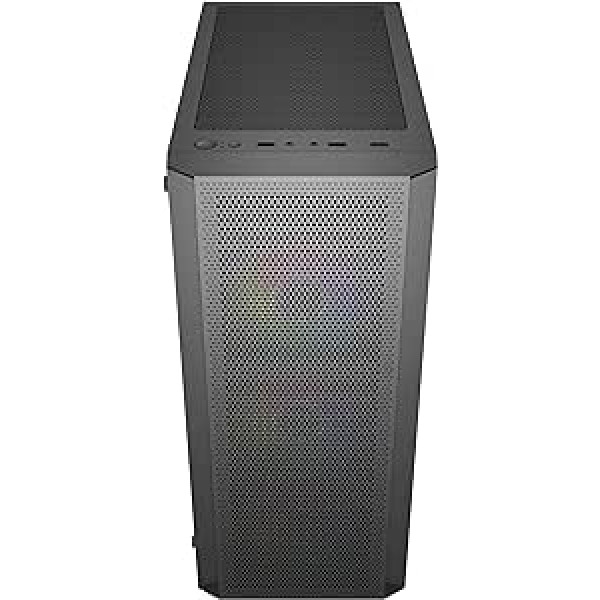 HellCrack HCS255 melns Midi datora korpuss, ATX, 6 x 120 mm ARGB ventilatori iekļauti, 1 x USB 3.0 un 2 x USB 2.0. Draudzīgs biznesa, biroja vai spēļu risinājums | Melns, HCS255..