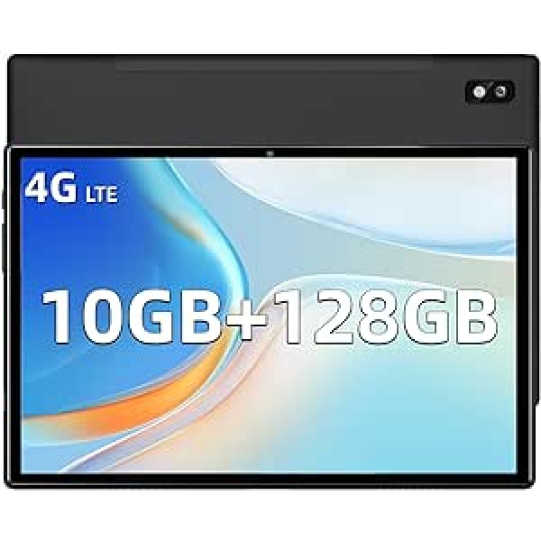 4G LTE planšetdators 10 collas, 6 GB RAM (4 GB paplašināma), 64 GB ROM/TF 512 GB, spēļu planšetdators Android Dual SIM, astoņkodolu, dubultā kamera 5+8 MP HD IPS, 7000 mAh, planšetdators ar 5G WiFi, Bluetooth, Netflix, tips -C