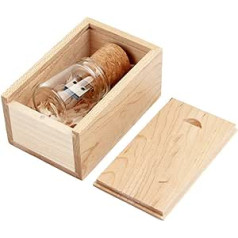 UFARID Drifting Bottle USB 3.0 Flash Drive Memory Stick Transparent USB Stick with Wooden Box Promotional Gifts for Computers, Car Audio etc. (128GB)