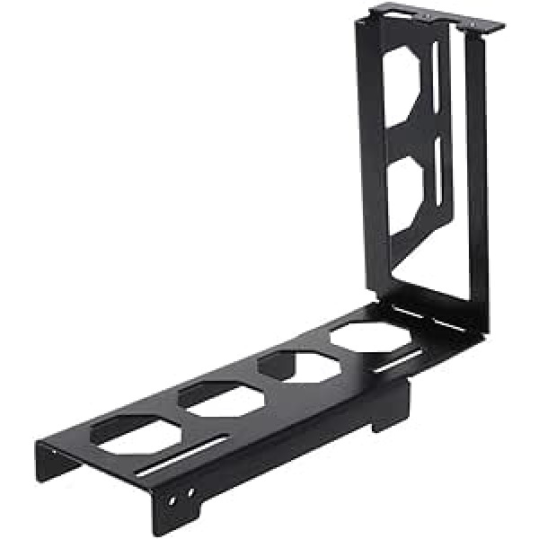 SUCHUANGUANG DIY Metal Graphics Card Holder Riser Fixed Vertical ATX Case PartI-E 16x x16 Internal Mounts Holder Stent Stand Black Metal Graphics Card Holder