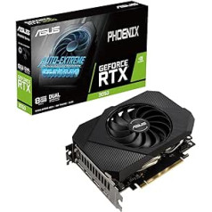 ASUS Phoenix NVIDIA GeForce RTX 3050 spēļu grafiskā karte — PCIe 4.0, 8 GB GDDR6 atmiņa, HDMI 2.1, DisplayPort 1.4a, aksiālais tehniskais ventilatora dizains, aizsargājoša aizmugures plāksne, divu lodīšu ventilatora gultnis