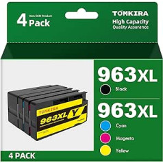 TOMKIRA 963XL Multipack Suderinamas su HP 963XL rašalo kasetėmis, skirtomis HP 963 XL daugiapakopėmis spausdintuvų kasetėmis, skirtomis HP Officejet Pro 9010 Kasetėmis, skirtomis 9012 9020 9014 9015 9016 9018 9021