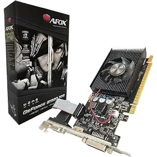 AFOX GeForce GT220 1GB DDR3 zema profila viena ventilatora PCI-E grafikas karte