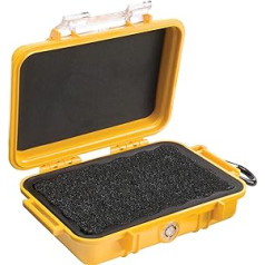 Peli 1020 Micro Case, Handlicher Schutzbehälter, IP67 Wasser- und Staubdicht, 0,5 l tilpums, Gelb/Schwarze Gummieinlage