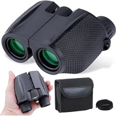 12x25 Compact Binoculars for Adults, Powerful Mini Binoculars with Low Light Vision Portable Binoculars with Carry Case for Bird Watching, Concerts, Sports, Opera and Travel