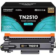 iNKPAD TN-2510 Toneris, suderinamas su Brother TN2510 HL-L2400DW HL-L2445DW DCP-L2660DW DCP-L2620DW MFC-L2800DW MFC-L2860DW Drucker (1 Schwarz)