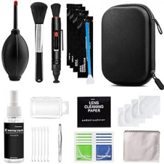 Andoer Camera Cleaning Kit, Sensor Cleaning Kit with Air Blower Cleaning Swab Cleaning Pen Cleaning Cloth for Camera Computer, Mobile Phone, Digital Camera