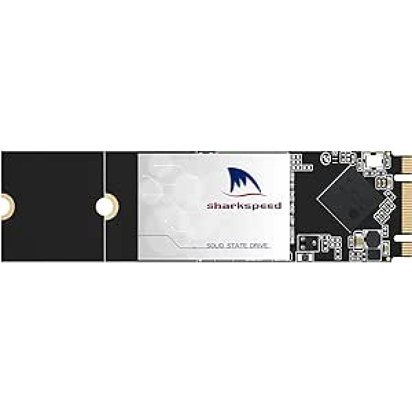 SHARKSPEED SSD 4TB M.2 2280 iekšējais 3D NAND SATA III 6 Gb/s, iekšējais cietais disks augstas veiktspējas cietvielu disks piezīmjdatoriem galddatoriem (4TB, M.2 2280)