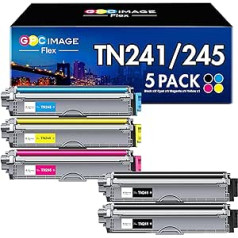 GPC ImageFlex TN241 TN245 Suderinamas su Brother TN-241 TN-245 TN242 TN246 dažais, skirtais Brother DCP 9022CDW MFC-9332CDW MFC-9142CDN HL-3142CW HL-3152CDW9 MCP-3152CDW9 DCP-241 pakuotė)