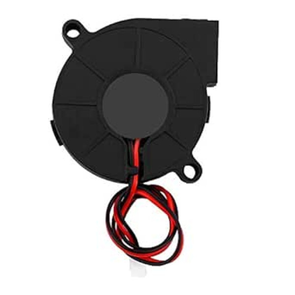 Sharainn Fan for 3D Printer, DC 12/24V Turbofan Cooler Kit Accessories 50 x 15 mm with Bearing, 2-Pin Connection, Blow Radial Fan (24V)