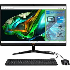 Acer Aspire C27-1800 Desktop PC, Desktop PC, Processor Intel Core i5-1335U, RAM 8GB DDR4, 512GB SSD, Display 27 Inch IPS FHD LED LCD, Intel Iris Xe, WiFi, Webcam, Windows 11 Home