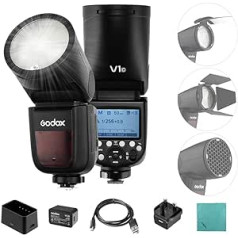 Godox V1C profesionālās kameras zibspuldzes zibspuldze Speedlite zibspuldze apaļa galviņa bezvadu 2.4G zibspuldze Canon EOS Series 1500D 3000D 5D Mark lll 5D Mark ll kāzu portretu studijas fotografēšanai