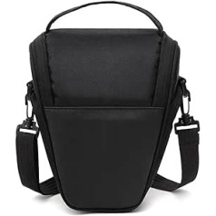 Hopbucan Camera Case Triangle Camera Bag Shoulder Bag Digital Camera Bag for DSLR SLR Camera, black