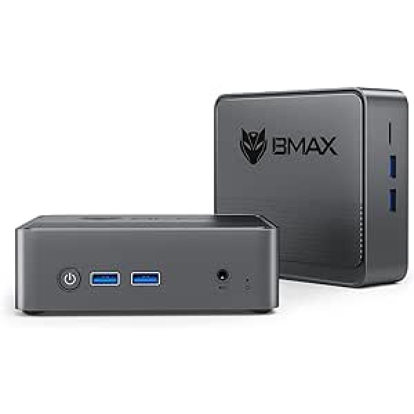 BMAX Mini PC B3 N5095 (līdz 2.9GHz) 8GB RAM/256GB SSD W-11 Pro Ubuntu Linux Mini Galddators 4K Dual Screen Display Push Pull Cover WiFi5/Dual HDMI/USB 3.0/BT4.2 Micro PC Mini Computer