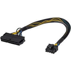 24 Pin to 10 Pin ATX PSU Power Supply Adapter Braided Cable for IBM Lenovo PCs Motherboard and Server 12 Inch (30 cm)