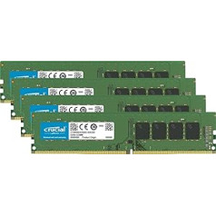 Izšķirošais CT4K8G4DFD8213 32 GB (8 GBx4) atmiņas komplekts (DDR4, 2133 MT/s, PC4-17000, Dual Rank x8, DIMM, 288 pinu)