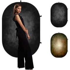 Kate 1.5 x 2 m Black/Brown Foldable Background Collapsible Background Photo Background Photography for Photo Booth Props