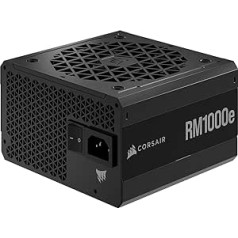 Corsair RM1000e Fully Modular Low Noise ATX Power Supply (Two EPS12V Ports, Capacitors Rated at 105°C, 80 PLUS Gold Efficiency, Modern Standby Support) Black