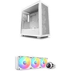 Nzxt H7 Flow RGB White Kraken 360 RGB rinkinys – 360 mm AIO procesoriaus vandens aušintuvas