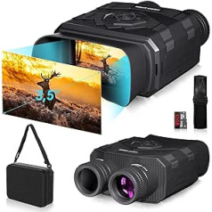 Cozion Digital Infrared Binoculars with Night Vision 1080P HD 8X Digital Zoom Infrared Camera 500 m Range 3.5 Inch LCD Display for Total Darkness Bird Watching Camping with Micro 32GB