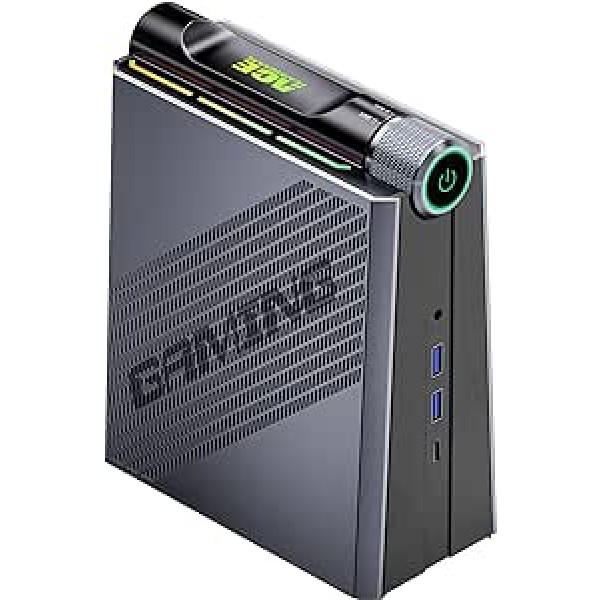 ACEMAGICIAN Mini PC Gaming AMD Ryzen 9 6900HX (līdz 4,9 GHz), 32 GB DDR5 1024 GB (1 TB) NVME SSD, mikro galddators ar 3 režīmu regulēšanu, RGB/WIFI6/Bluetooth 5.2/Dual Fan