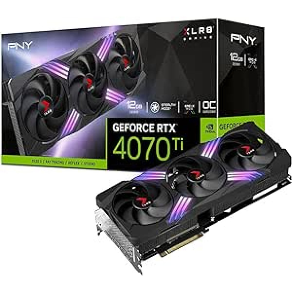 PNY Carte Graphique Nvidia GeForce RTX 4070 Ti XLR8 Gaming Verto TF OC 12Go