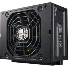 Cooler Master V1100 SFX Platinum - 80 PLUS Platinum, 1100 Watt SFX Power Supply, Fully Modular Power Supply, Fits Mini ITX to ATX Cases, Full ATX 3.0 Support, Quiet 92mm FDB Fan