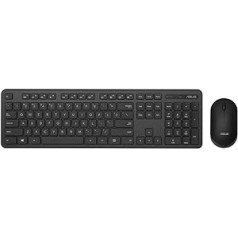 ASUS Wireless Keyboard and Mouse Set CW100 Black German Layout