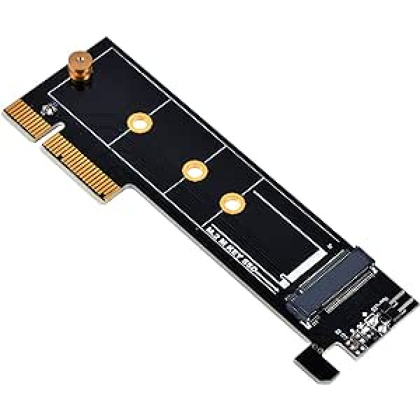 SilverStone tehnoloģija SST-ECM25-V2-PCI-E SuperSpeed PCI Express x4 līdz M.2 (NVMe SSD NGFF), PCIe CLKREQ funkcija, melns