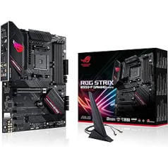 Asus ROG Strix B550-F Gaming (Wi-Fi) mātesplates ligzda AM4 (ATX, Ryzen, PCIe 4.0, WiFi6, Intel 2,5 Gbps-Ethernet, 2x M.2 ar dzesētājiem, SATA 6 Gbps, USB 3.2 Gen 2, Aura Sync)