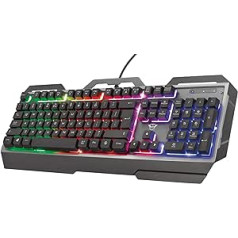 Trust Gaming GXT 856 Torac metalinė žaidimų klaviatūra prancūziška AZERTY išdėstymas