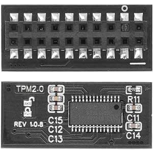 TPM 2.0 modulis, profesionāls LPC interfeiss 20 kontaktu tālvadības karšu šifrēšanas drošības plates elektroniskais komponents datora mātesplatei