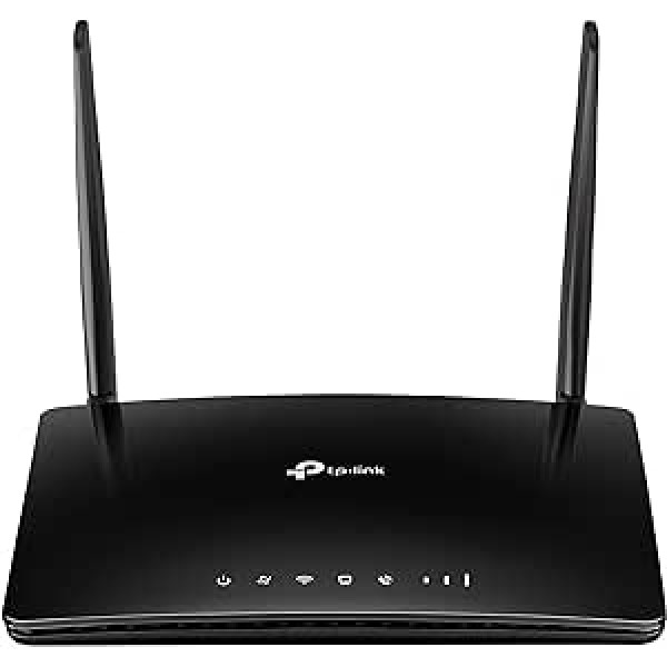 TP-Link TL-MR6500v 4G LTE telefonijas WLAN maršrutētājs (150 Mbit/s 4G lejupielādes ātrums, 300 Mbit/s WLAN ātrums, iebūvēta atmiņa balss pastam, Plug and Play, WLAN maršrutētāja režīms) Melns