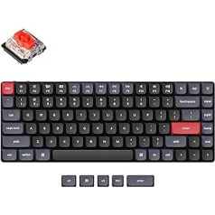 „Keychron K3 Pro“ itin plona QMK/VIA belaidė mechaninė klaviatūra, programuojama makrokomandomis, 75 % RGB išdėstymas su žemo profilio „Gateron G Pro Switch“ PBT klaviatūros dangteliu, skirta „Mac“ „Windows Linux“