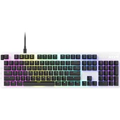 NZXT Function Mehāniskā datora spēļu tastatūra - Apgaismota - Lineārs RGB slēdzis - MX saderīgi slēdži - Karstā maiņa - Izturīgs alumīnija vāciņš - Mehāniskā spēļu tastatūra EN (QWERTY) Balta