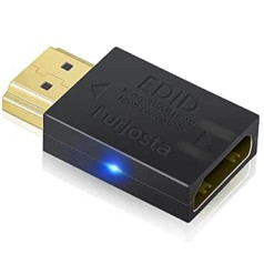 Mini HDMI EDID emulatora caurlaides alumīnija fiksators, kas piemērots bez galvas video sadalītāja slēdža paplašinātāja caurlaides adaptera vīrieša-mātei savienojuma manekena spraudnis (HDMI 1920 x 1080) 1P