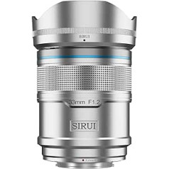 SIRUI Sniper 33 mm automātiskā fokusa objektīvs F1.2 platleņķa APS-C kameras objektīvs (X-Mount, sudraba krāsā)