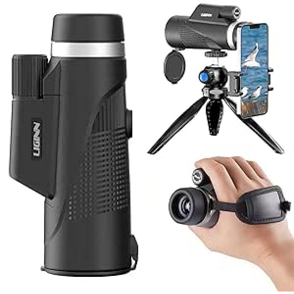 Severnier Monocular Telescope Adult with Smartphone Holder Tripod Waterproof Compact for Concerts, Sports Events, Wildlife, Hiking, Hunting, Camping