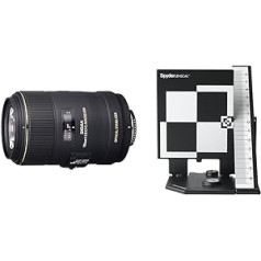 Sigma 105 mm F2.8 EX Macro DG OS HSM objektīvs Nikon F objektīvam bajonete un Datacolor SpyderLensCal: fokusa kalibrēšana DSLR kamerām — automātiskā fokusa kalibrēšana digitālās spoguļkameras