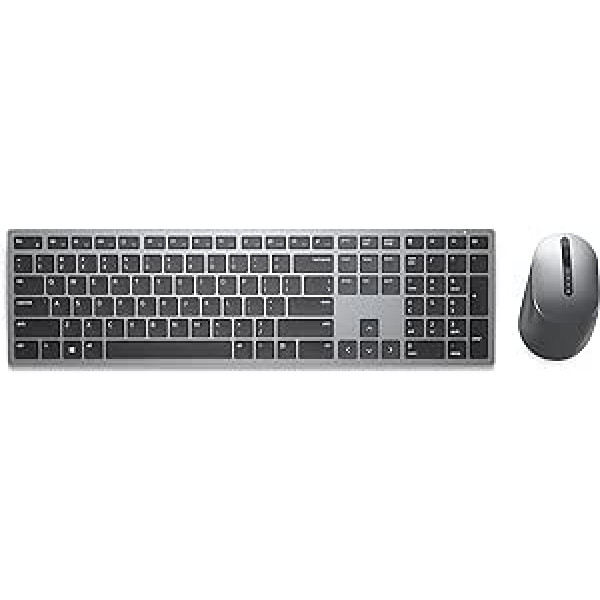 „Dell Premier“ belaidė klaviatūra ir pelė keliems įrenginiams – KM7321W – prancūziška (AZERTY) – juoda