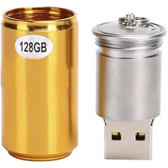 128 GB USB atmintinė, unikali USB atmintinė gali suformuoti Memory Stick Memory Stick Nešiojamą U diską Madinga žalvario geltona gera dovana darbui mokyklos namuose