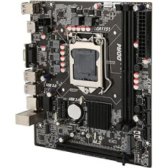 Topiky H110 Motherboard, Dual Channel DDR4 SO DIMM LGA 1151 Gaming Motherboard, M ATX, 32GB/s, SATA3.0, USB3.0, USB2.0, HD Multimedia Interface, VGA, M.2 Interface