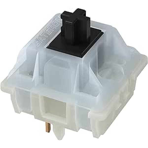 kutethy Gateron Switches Milky Black Mechanical Keyboard Yellow 5 Pin for All Mechanical MX Keyboards (Pack of 72, Black)