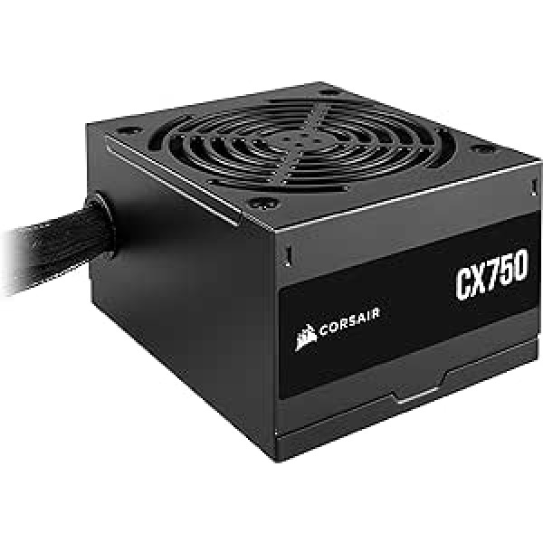 CORSAIR CX750 ATX 750W maitinimo šaltinis – 80 Plus bronzos sertifikatas – Mažas triukšmas – Dengti kabeliai – Nemoduliniai – EU – Juoda