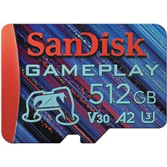 SanDisk 512GB Gameplay MicroSD karte mobilajām spēlēm/rokas konsolēm, līdz 190MB/s