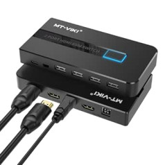 MT-VIKI 4K60Hz HDMI KVM slēdzis ar Hotkey 2 portu