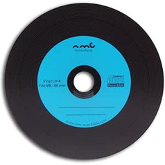 Carbon Dye Complete Black Back Vinyl CD-R NMC CD Rohling 700MB 50 Piece Blue Ilgalaikiam saugojimui