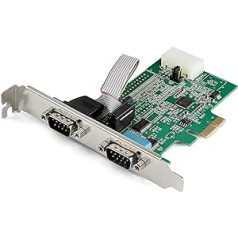 StarTech.com PCI Express 2 ports RS232 16950 UART 256 baitu FIFO kešatmiņa Windows un Linux seriālā karte